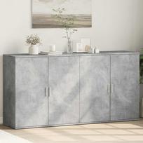 Šoninės spintelės, 2vnt., betono, 79x38x80cm, apdirbta mediena