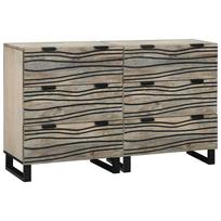 Šoninė spintelė su stalčių 2 pcs Balta 60 x 33,5 x 75 cm