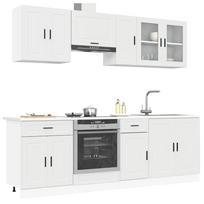 Virtuvinių spintelių komplektas, 8 dalių, Porto, balta