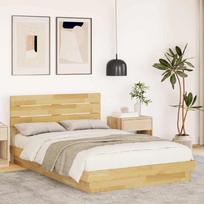 lovos rėmas su galvūgaliu be čiužinio 120x200 cm ąžuolo masyvo