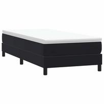 Box Spring Lova be čiužinio Juoda 80x210 cm aksomas