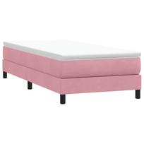 Box Spring Lova be čiužinio Rožinė 80x210 cm aksomas