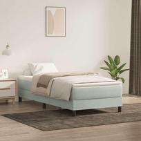 Box Spring Lova su čiužiniu Šviesiai pilka 90x210 cm Velvet