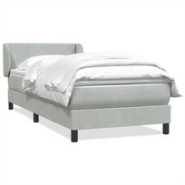 Box Spring Lova su čiužiniu Šviesiai pilka 90x210 cm Velvet