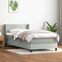 Box Spring Lova su čiužiniu Šviesiai pilka 90x210 cm Velvet
