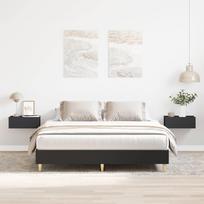 Lovos rėmas be čiužinio, juodos, 140x200 cm, apdirbta mediena
