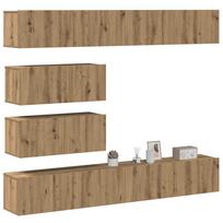 6 dalių sieninis televizoriaus spintelės komplektas Artisan Oak