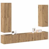 4 dalių sieninis televizoriaus spintelės komplektas Artisan Oak