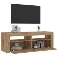 Spintelės prie lovos 2 vnt su šviesos diodais Artisan Oak