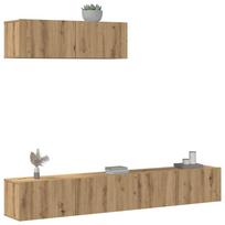3 dalių sieninis televizoriaus spintelės komplektas Artisan Oak