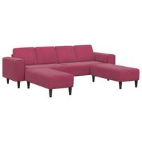 Svetainės sofa 3 pcs Vyno raudona