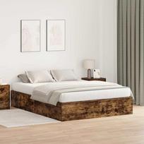 Lova su daiktų laikymo vieta Rūkyta ąžuolas 150 x 200 cm