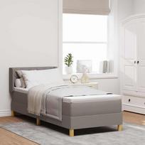 Lovos Pagrindas su čiužiniu Taupe 80 x 200 cm audinys