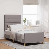 Lovos rėmas su galvūgalio Taupe 80 x 200 cm audinys