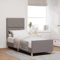 Lovos rėmas su galvūgalio Taupe 80 x 200 cm audinys