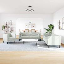 Svetainės sofa 3 pcs Šviesiai pilka 194 x 74,5 x 70,5 cm