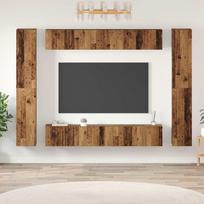 TV spintelių komplektas 10 pcs Senovinis medis Apdirbta mediena