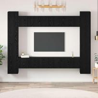 TV spintelių komplektas 10 pcs Juodas ąžuolas 30,5 x 30 x 90 cm