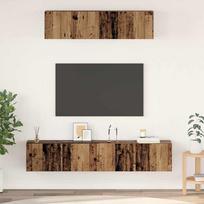 TV spintelių komplektas 4 pcs Senovinis medis Apdirbta mediena