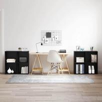 TV spintelių komplektas 4 pcs Juodas ąžuolas 37 x 37 x 72 cm