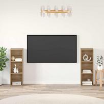 TV spintelių komplektas 2 pcs Amatininkų ąžuolas