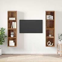TV spintelių komplektas 4 pcs Senovinis medis 37 x 37 x 72 cm