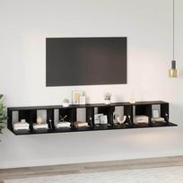 TV spintelių komplektas 4 pcs Juodas ąžuolas 60 x 30 x 30 cm