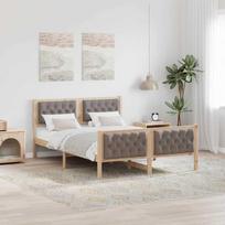 Lovos rėmas Taupe 140 x 190 cm Kietos pušies mediena