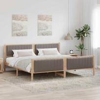 Lovos rėmas Ruda ir taupe 200 x 200 cm Pušies masyvas