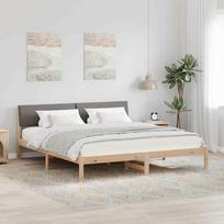 Lovos rėmas Ruda ir taupe 180 x 200 cm Pušies masyvas