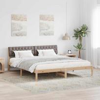 Lovos rėmas Ruda ir taupe 180 x 200 cm Pušies masyvas