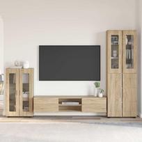 TV spintelių komplektas FLORIN Sonoma ąžuolas Apdirbta mediena