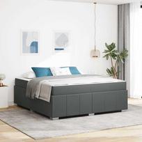 Lovos rėmas su čiužiniu Tamsiai pilka 180 x 200 cm audinys