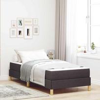 Kiemas lova su čiužiniu Tamsiai rudas 90 x 200 cm audinys