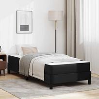 Lovos rėmas su čiužiniu Juoda 90 x 190 cm audinys