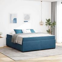 Lovos rėmas su čiužiniu Tamsiai mėlyna 180 x 200 cm audinys