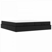 Lovos rėmas su čiužiniu su čiužiniu 2 pcs Juoda PVC
