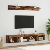 TV sieninio kabineto komplektas su LED 5 pcs Senas medis