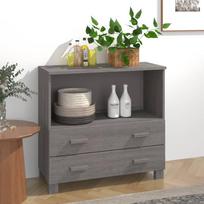 Šoninė spintelė HAMAR, šviesiai pilka, 85x35x80cm, pušis