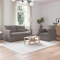 Sofa 2 pcs Taupe 196 x 82 x 85 cm audinys