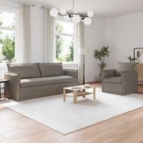 Sofa 2 pcs Taupe 196 x 82 x 85 cm audinys