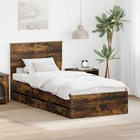 Lovos rėmas Rūkyta ąžuolas 75 x 190 cm Inžinerinė mediena