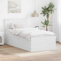 Lovos rėmas su galvūgalio Balta 75 x 190 cm Apdirbta mediena