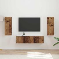 TV spintelių komplektas 2 pcs Senas medis Apdirbta mediena