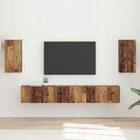 TV spintelių komplektas 5 pcs Senas medis Apdirbta mediena