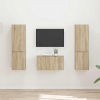 TV spintelių komplektas 5 pcs Sonoma ąžuolas Apdirbta mediena
