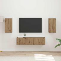 TV spintelių komplektas 4 pcs Amatininkų ąžuolas