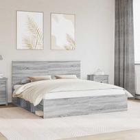 Lovos rėmas Pilkas Sonoma 180 x 200 cm Kietos pušies mediena