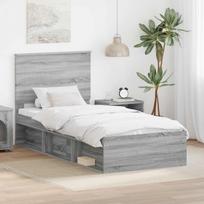 Lovos rėmas Pilkas Sonoma 90 x 200 cm Kietos pušies mediena