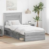 Lovos rėmas Pilkas Sonoma 75 x 190 cm Kietos pušies mediena